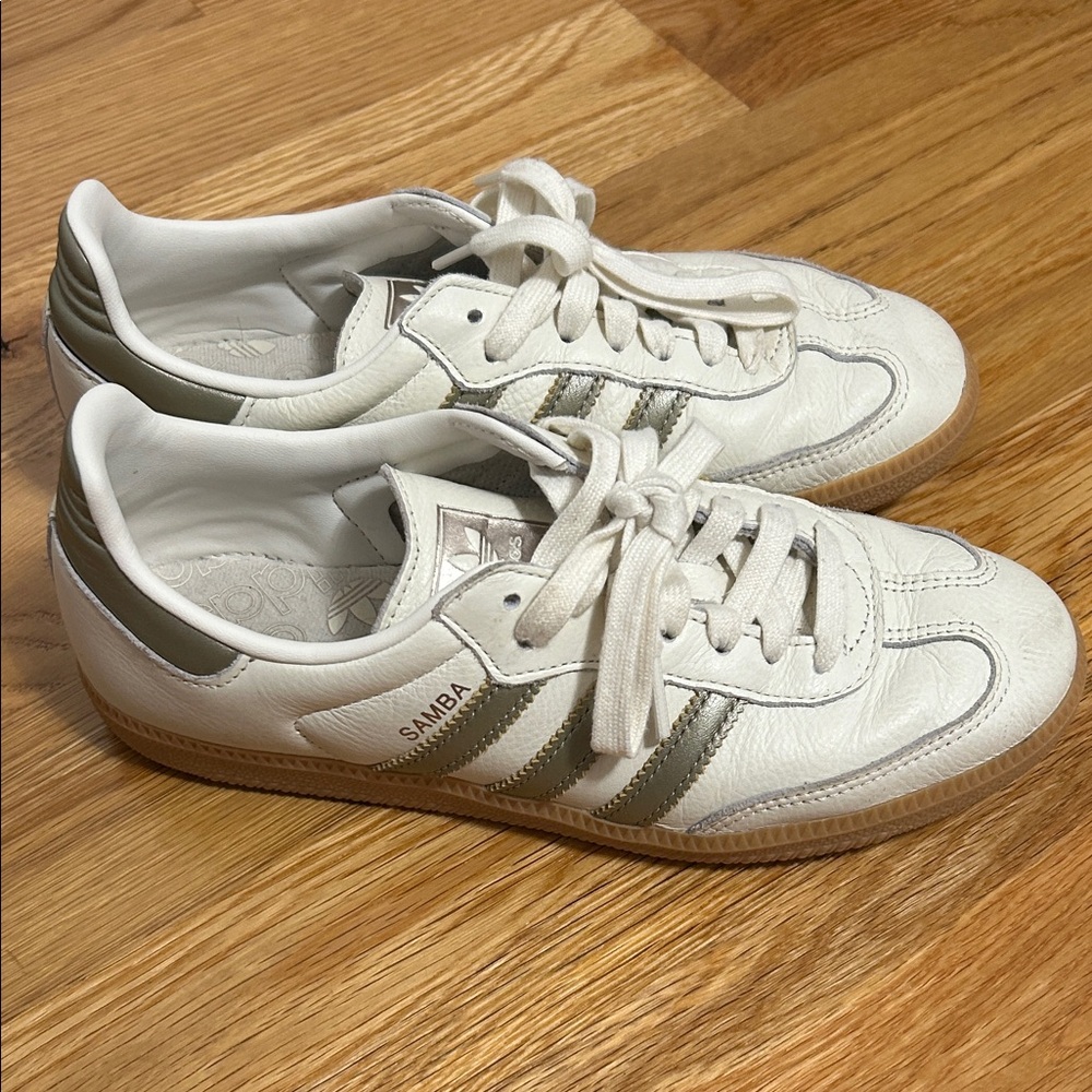 Adidas Samba White and Gray Sneakers